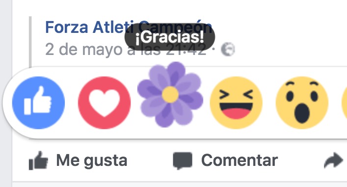 tener y activar la reaccion de flor en facebook