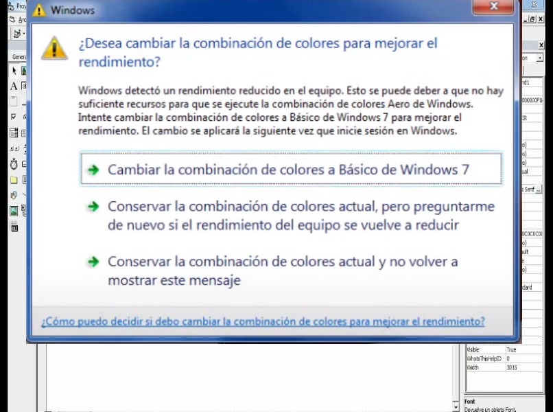 ventana windows cambiar combinacion colores mejorar rendimiento