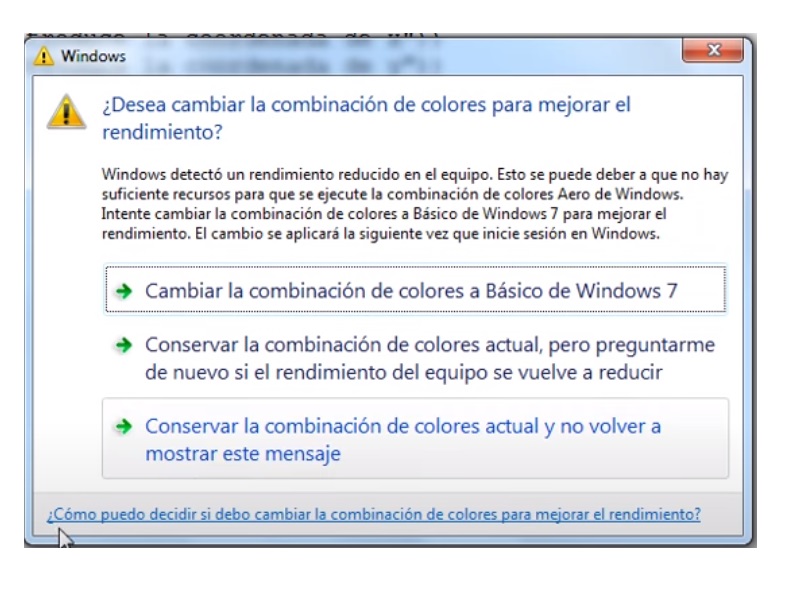 cambiar combinacion colores basico windows seven