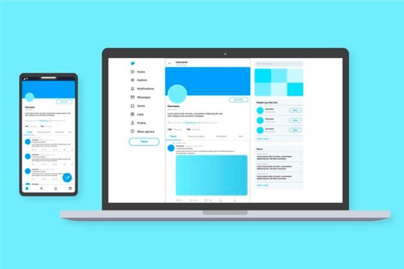 interfaz plantilla red social