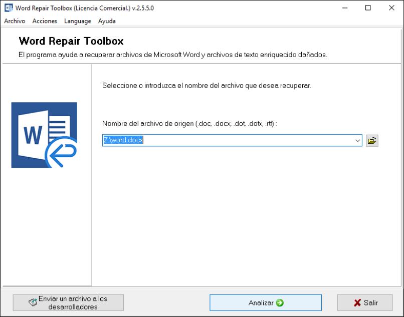 reparar archivos dañados