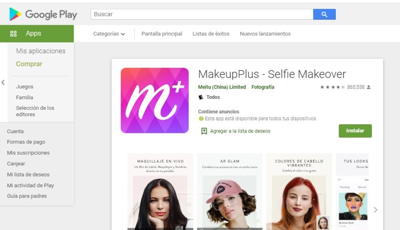 simullador maquillaje fotos