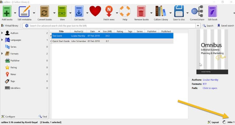 ventana principal calibre
