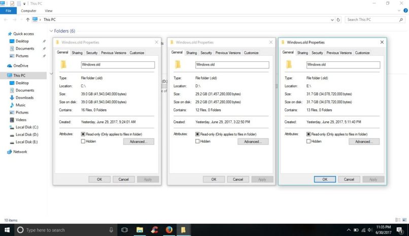 como borrar carpeta windows old