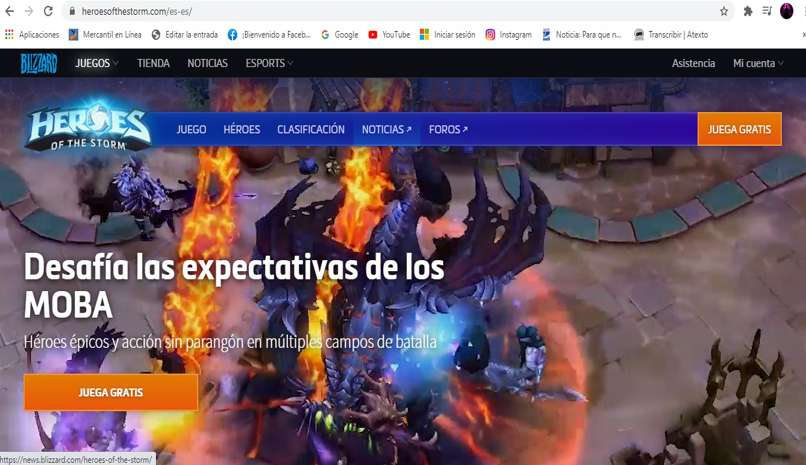 instalar movil heroes storm