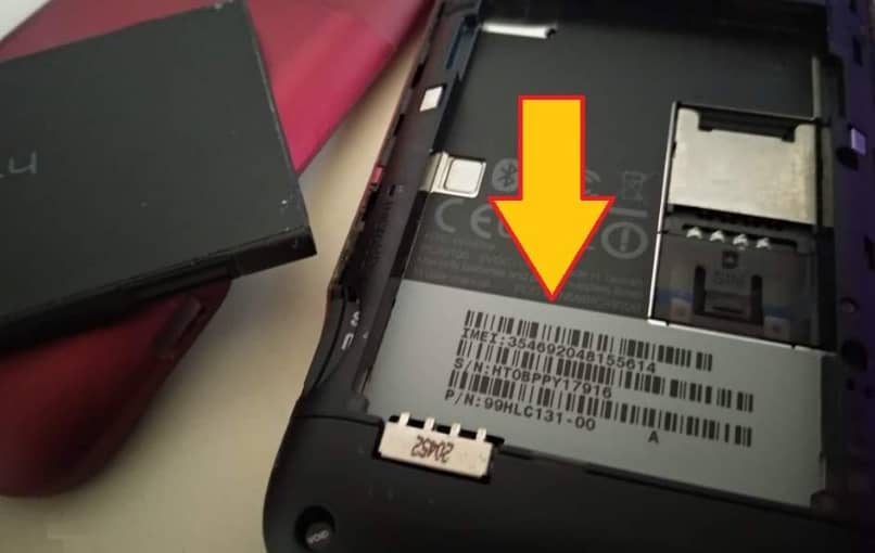 imei detras bateria celular