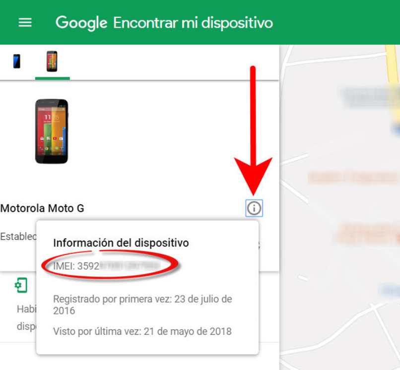 identificar imei dispositivo