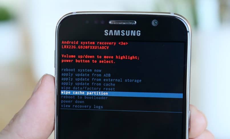 pantalla system recovery samsung